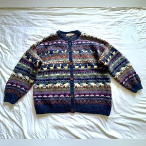 L.L.Bean vintage 100% wool cardigan in size xl.  Made in Hong Kong.